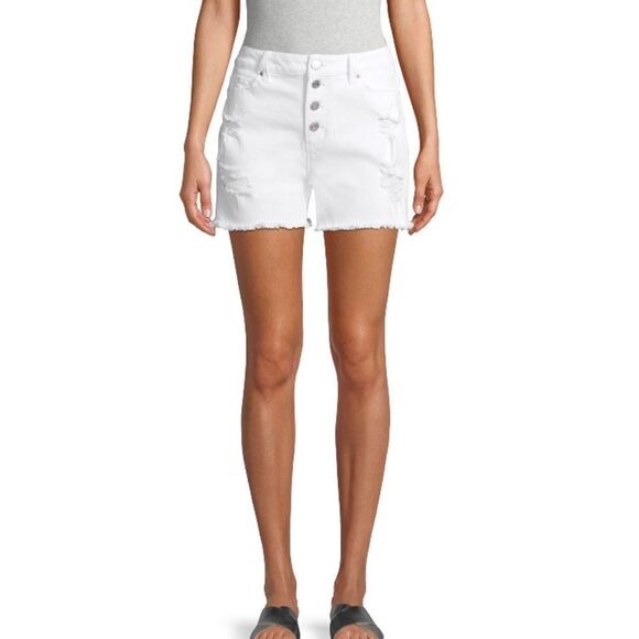 White Denim Shorts - Picture 2 of 8